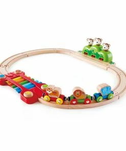 Hape - Music And Monkeys Railway Wooden Train Set