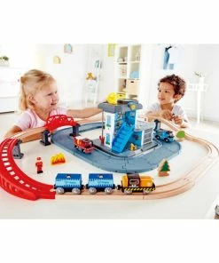 Hape - Emergency Services HQ 2 In 1 Police And Fire Station Play Set
