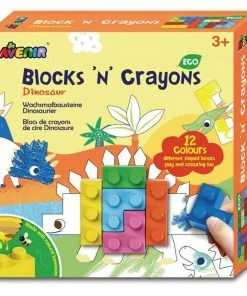 Avenir - Blocks N Crayons Dinosaurs Art Set