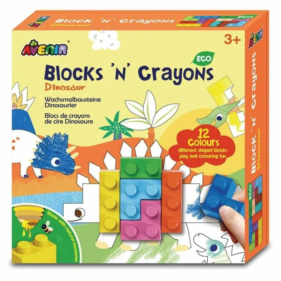 Avenir - Blocks N Crayons Dinosaurs Art Set 3 Avenir - Blocks N Crayons Dinosaurs Art Set