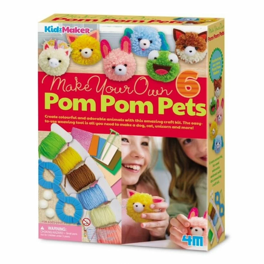 4M - KidzMaker Make Your Own Pom Pom Craft Kit 3 4M - KidzMaker Make Your Own Pom Pom Craft Kit