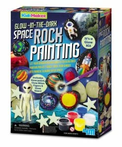 4M - KidzMaker Glow In The Dark Space Rock Painting