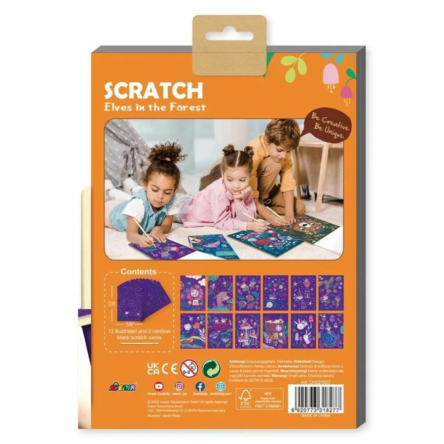 Avenir - A4 Scratch Book Elves In The Garden 4 Avenir - A4 Scratch Book Elves In The Garden - Image 2