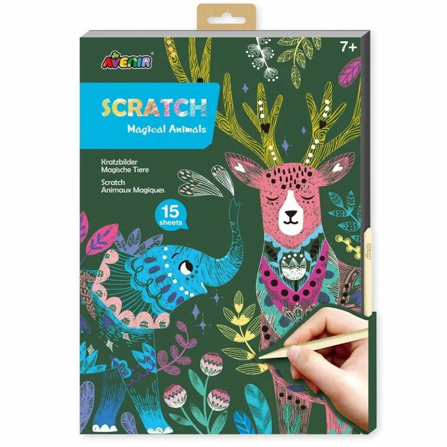 Avenir - A4 Scratch Book Magical Animals 3 Avenir - A4 Scratch Book Magical Animals