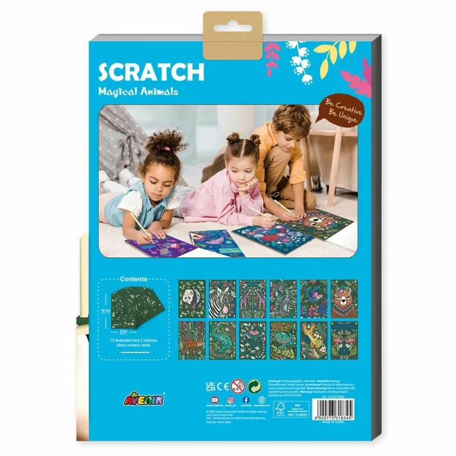 Avenir - A4 Scratch Book Magical Animals 4 Avenir - A4 Scratch Book Magical Animals - Image 2