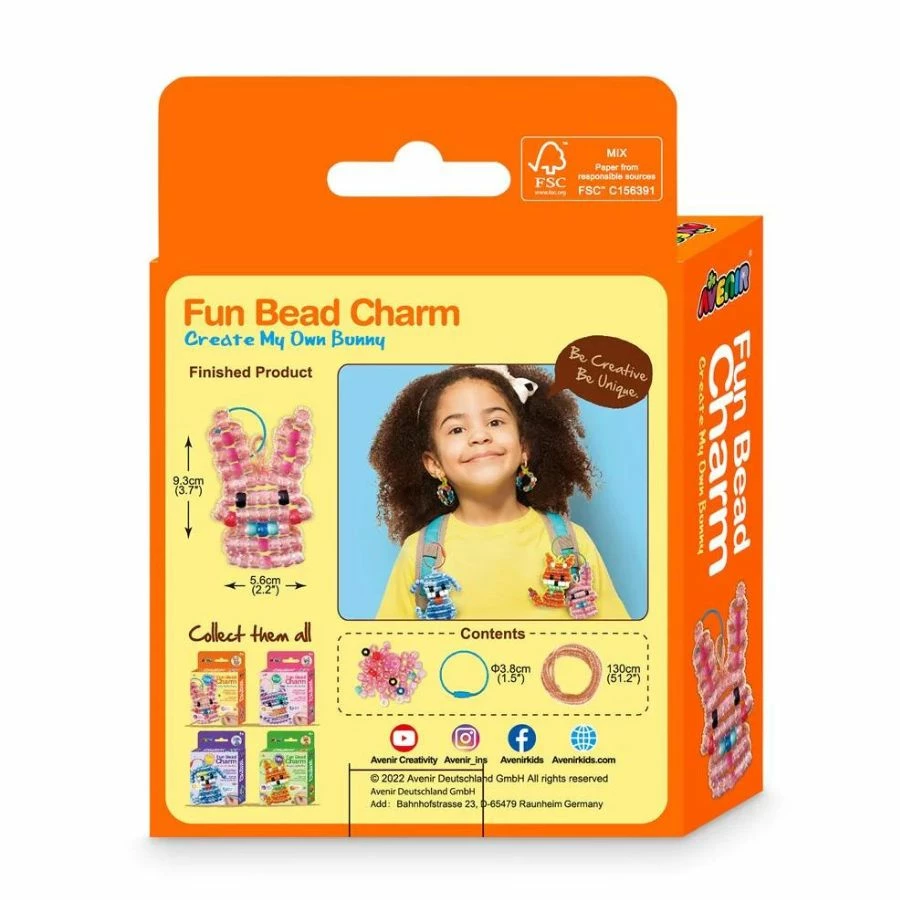 Avenir - Fun Bead Charm: Bunny 4 Avenir - Fun Bead Charm: Bunny - Image 2