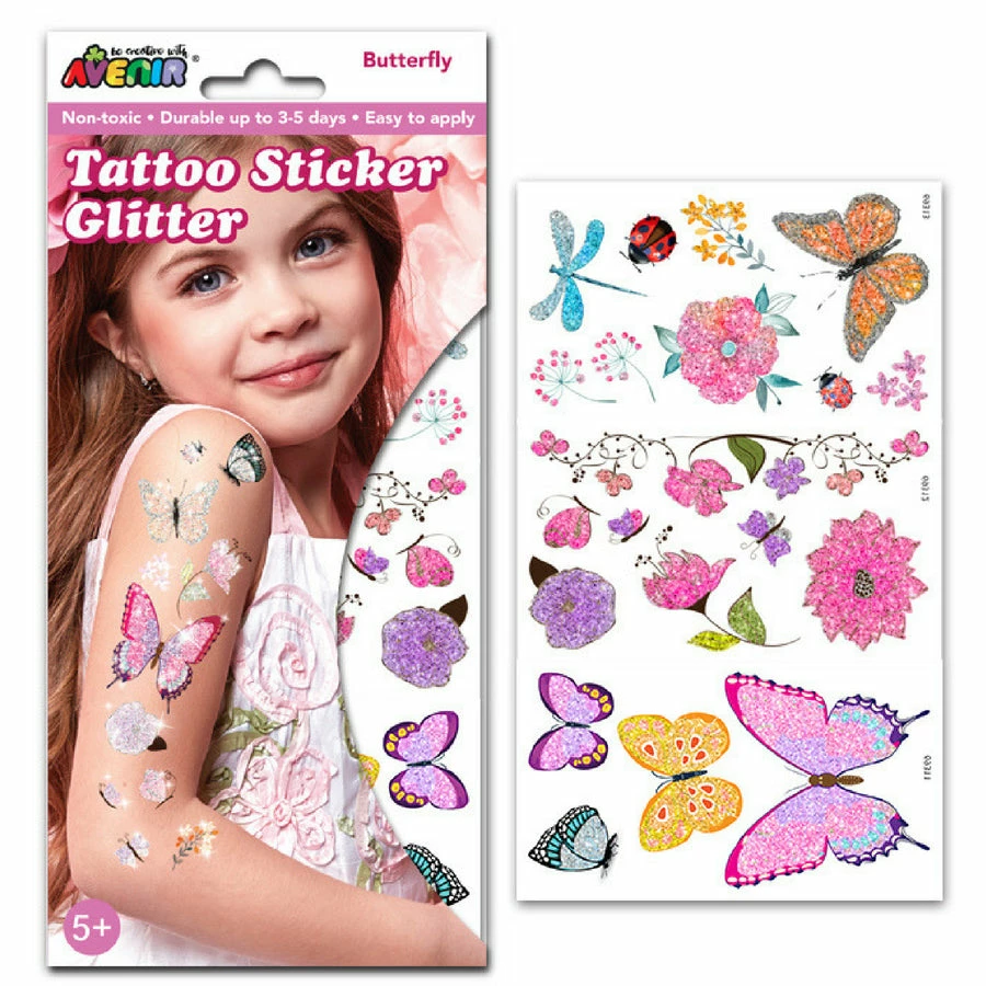 Avenir - Tattoo Glitter Sticker Set: Butterfly 3 Avenir - Tattoo Glitter Sticker Set: Butterfly