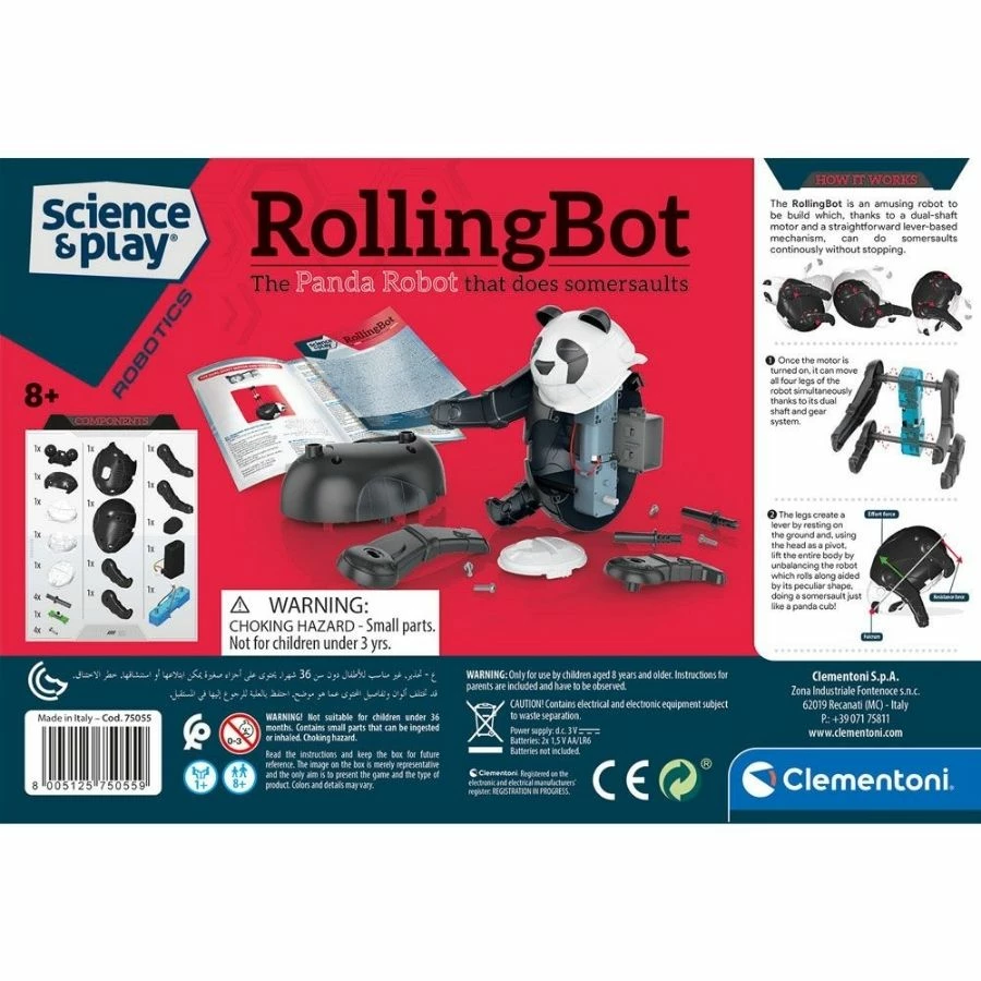 Clementoni - Science And Play: Rolling Bot Panda Robot 5 Clementoni - Science And Play: Rolling Bot Panda Robot - Image 3