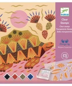 Djeco - Patterns And Animals Clear Stamps
