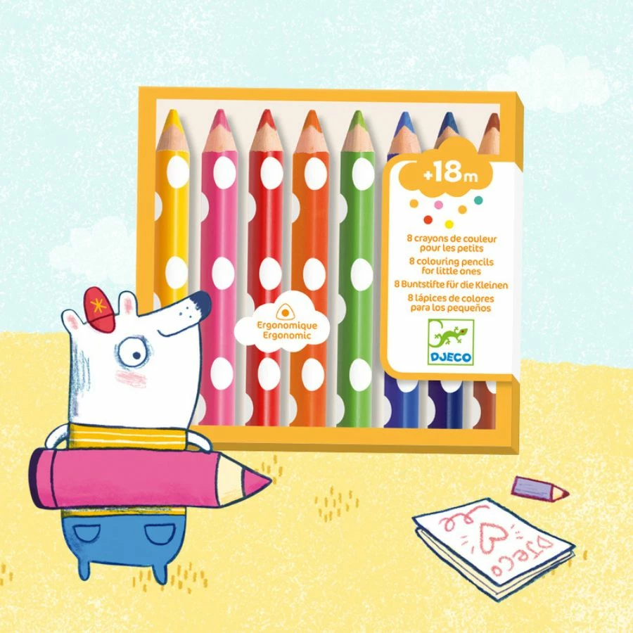 Djeco - 8 Little Ones Colour Pencils 5 Djeco - 8 Little Ones Colour Pencils - Image 3