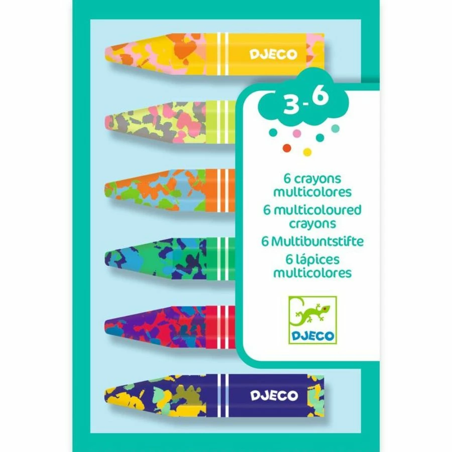 Djeco - 6 Multicoloured Flower Crayons 3 Djeco - 6 Multicoloured Flower Crayons