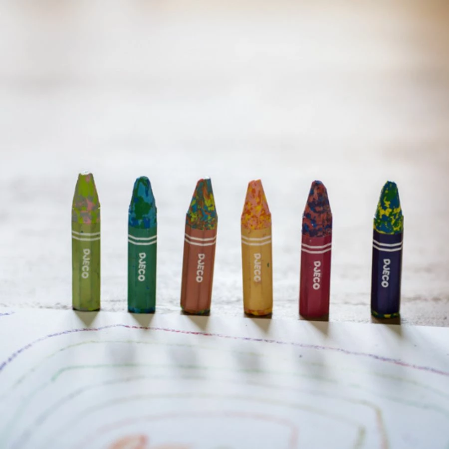 Djeco - 6 Multicoloured Flower Crayons 6 Djeco - 6 Multicoloured Flower Crayons - Image 4