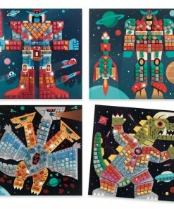 Djeco - Space Battle Mosaic Craft Kit -Le Toy Van Sales DJ9424 DjecoSpaceBattleMosaicArtKit 2 1024x1024