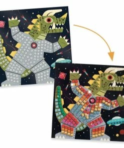 Djeco - Space Battle Mosaic Craft Kit -Le Toy Van Sales DJ9424 DjecoSpaceBattleMosaicArtKit 4 1024x1024