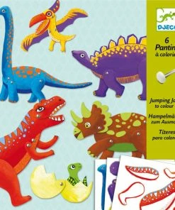 Djeco - Dinosaur Small Puppets Craft Kit