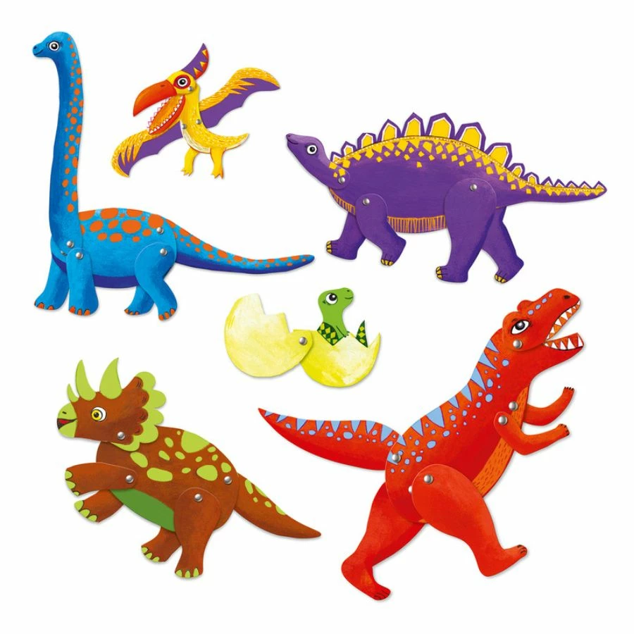 Djeco - Dinosaur Small Puppets Craft Kit 7 Djeco - Dinosaur Small Puppets Craft Kit - Image 5
