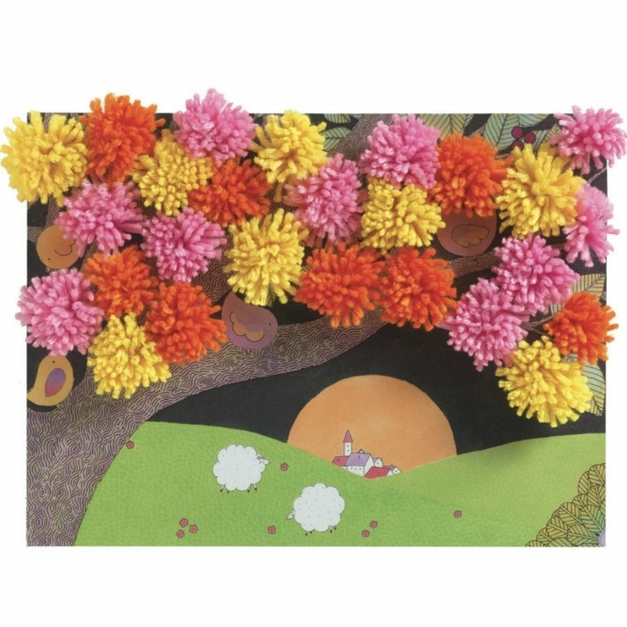 Djeco - An Explosion Of Pompoms Craft Kit For Kids 5 Djeco - An Explosion Of Pompoms Craft Kit For Kids - Image 3
