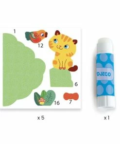Djeco - Garden Pals Collage Scene Craft Kit For Preschoolers -Le Toy Van Sales DJ9877 DjecoGardenPalsCollageSceneCraftKitforPreschoolers 3 1024x1024