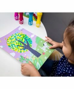 Djeco - Small Dots Painting For Toddlers -Le Toy Van Sales DJ9887 DjecoSmallDotsPaintingforToddlersFinishedArtTree 1024x1024