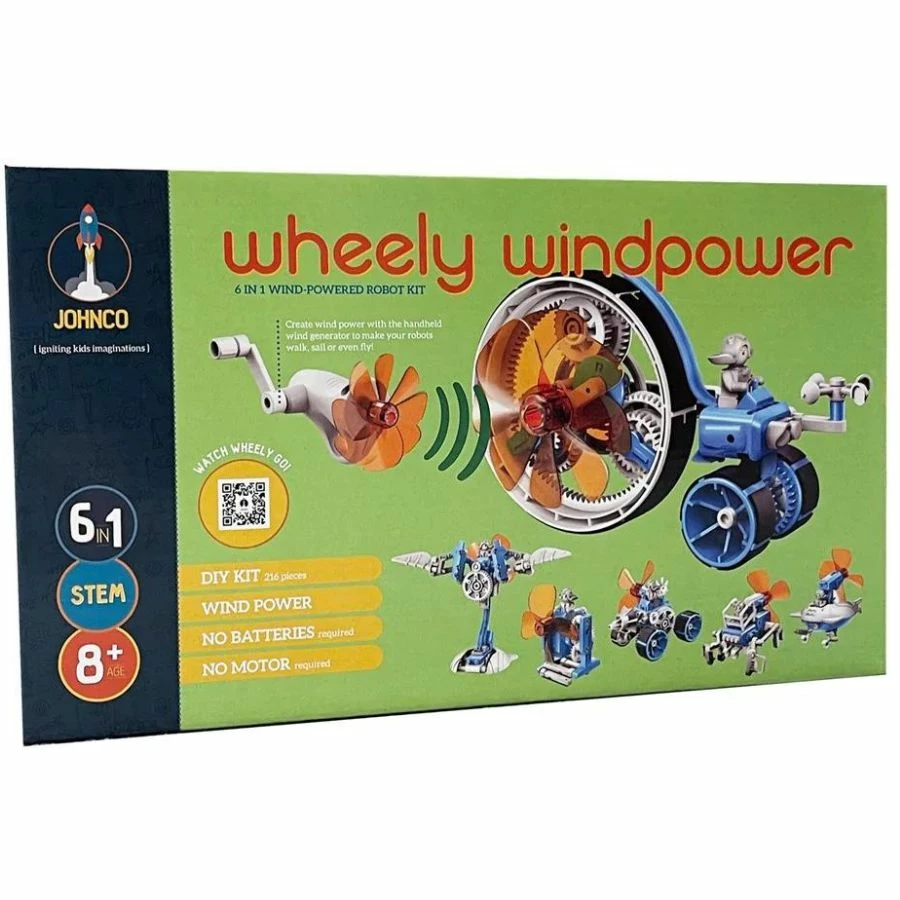 JohnCo Productions Johnco - Wheely Windpower 6 In 1 Wind Powered Robot 3 JohnCo Productions Johnco - Wheely Windpower 6 In 1 Wind Powered Robot