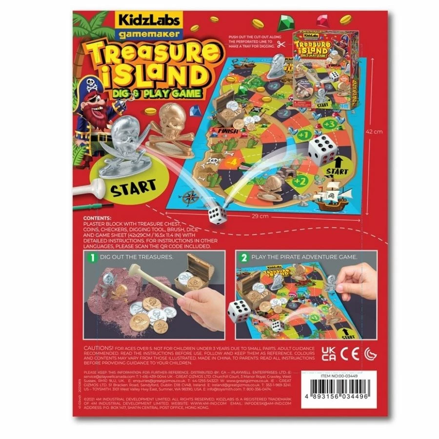 4M Toys - KidzLabs Gamemaker Treasure Island Dig And Play Game 5 4M Toys - KidzLabs Gamemaker Treasure Island Dig And Play Game - Image 3