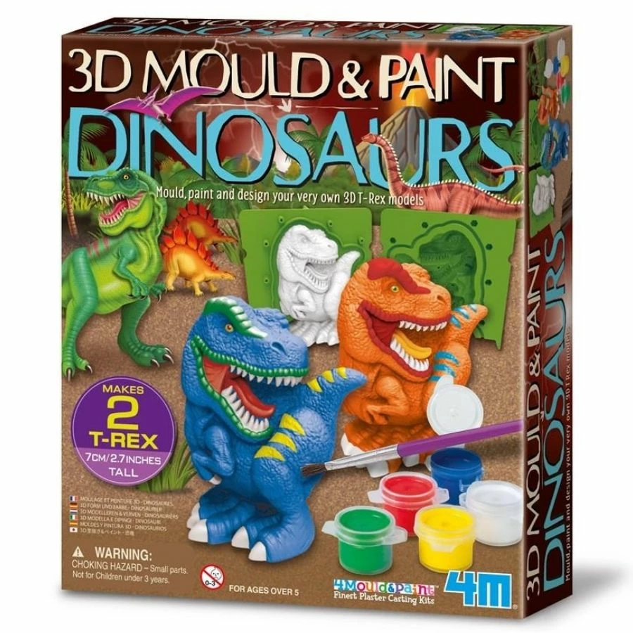 4M - 3D Mould And Paint Dinosaurs 3 4M - 3D Mould And Paint Dinosaurs