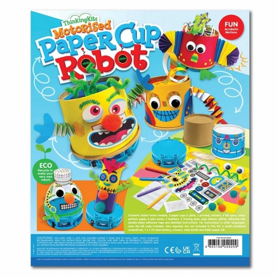 4M Toys - Thinking Kits Motorised Paper Cup Robot 5 4M Toys - Thinking Kits Motorised Paper Cup Robot - Image 3
