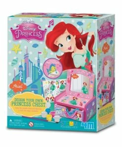4M Toys - Disney Ariel Mirror Chest: Design Your Own Princess Chest Craft Kit