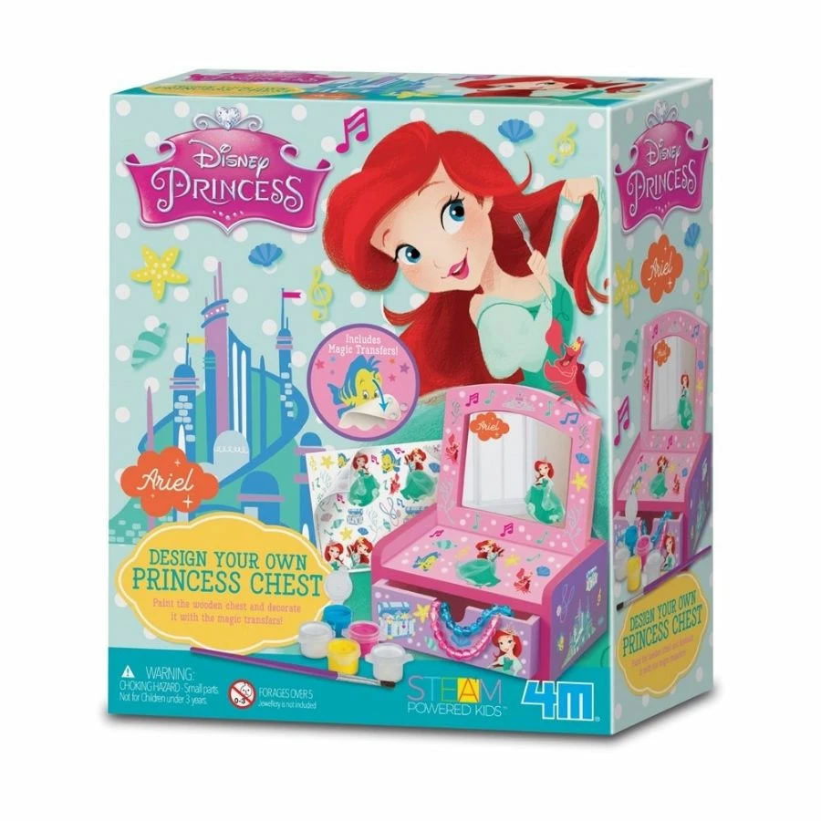 4M Toys - Disney Ariel Mirror Chest: Design Your Own Princess Chest Craft Kit 3 4M Toys - Disney Ariel Mirror Chest: Design Your Own Princess Chest Craft Kit
