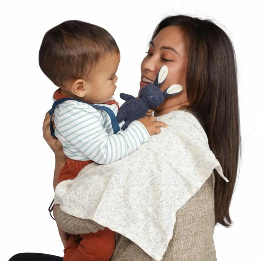 Manhattan Toy Company - Bunny Burp Cloth And Rattle Plush 4 Manhattan Toy Company - Bunny Burp Cloth And Rattle Plush - Image 2