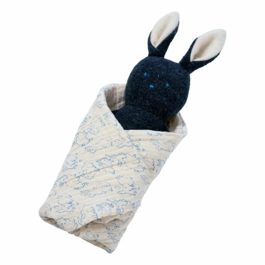 Manhattan Toy Company - Bunny Burp Cloth And Rattle Plush 3 Manhattan Toy Company - Bunny Burp Cloth And Rattle Plush