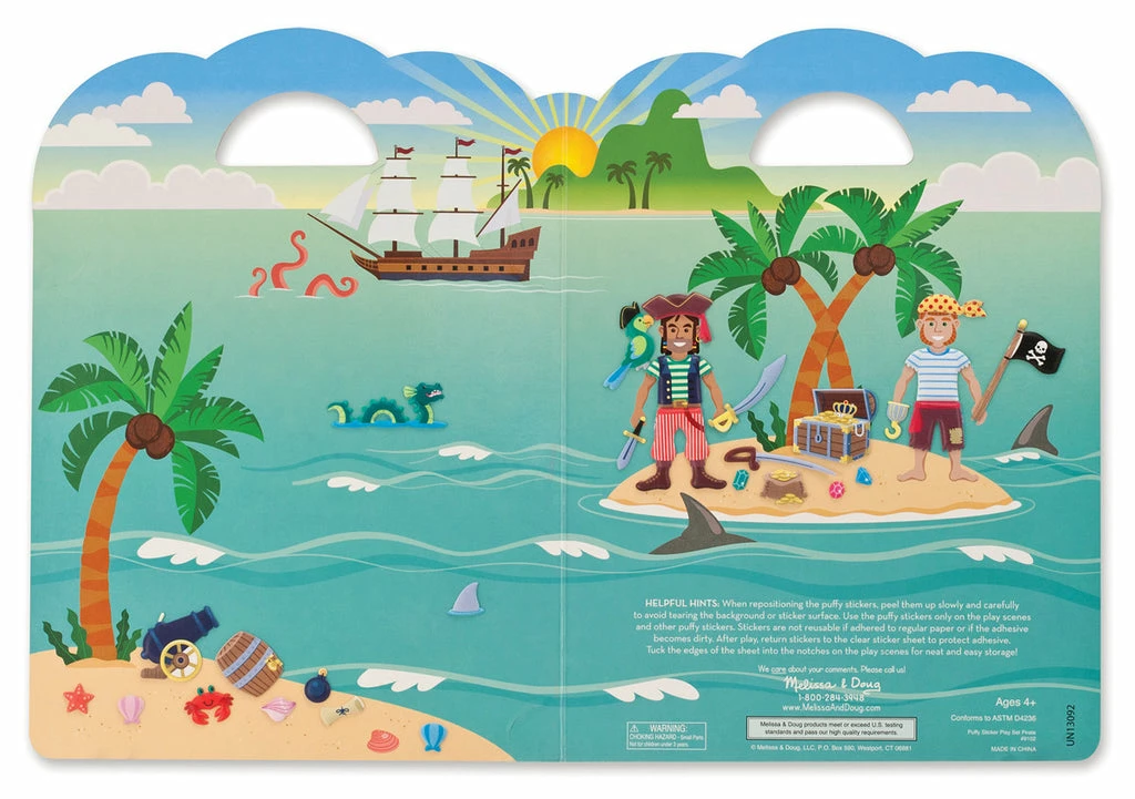 Melissa & Doug - Reusable Puffy Sticker Play Set - Pirate 4 Melissa & Doug - Reusable Puffy Sticker Play Set - Pirate - Image 2