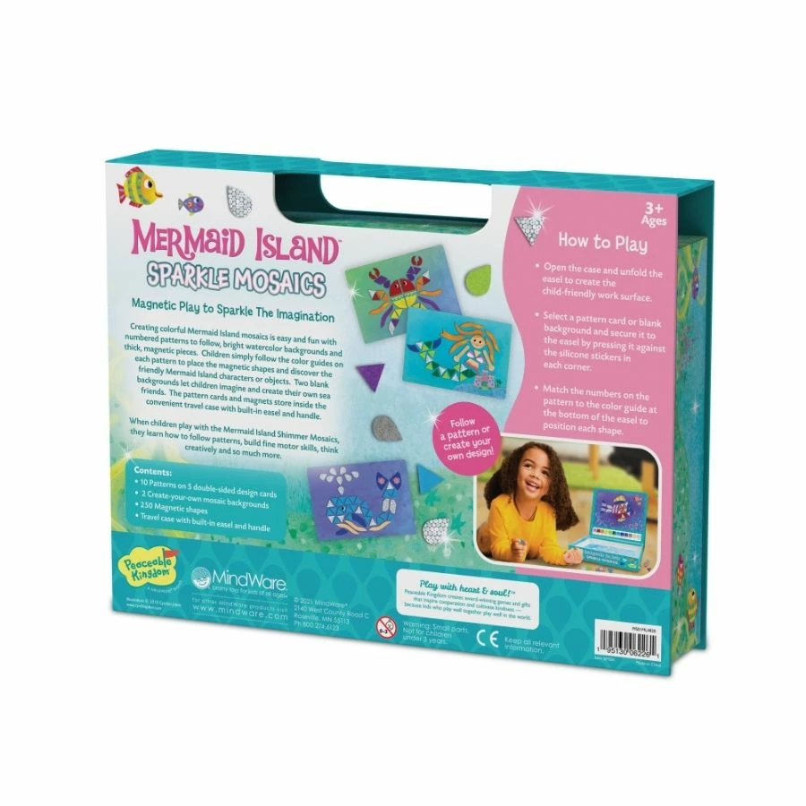 Peaceable Kingdom - Mermaid Island Sparkle Mosaics 5 Peaceable Kingdom - Mermaid Island Sparkle Mosaics - Image 3