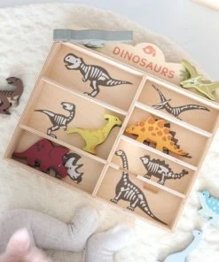 Tender Leaf Toys - Wooden Dinosaurs Set In Display Shelf 6 Tender Leaf Toys - Wooden Dinosaurs Set In Display Shelf -Le Toy Van Sales TL8477 TenderLeafToys1PieceDinosaurDisplayShelfSet 2 1024x1024